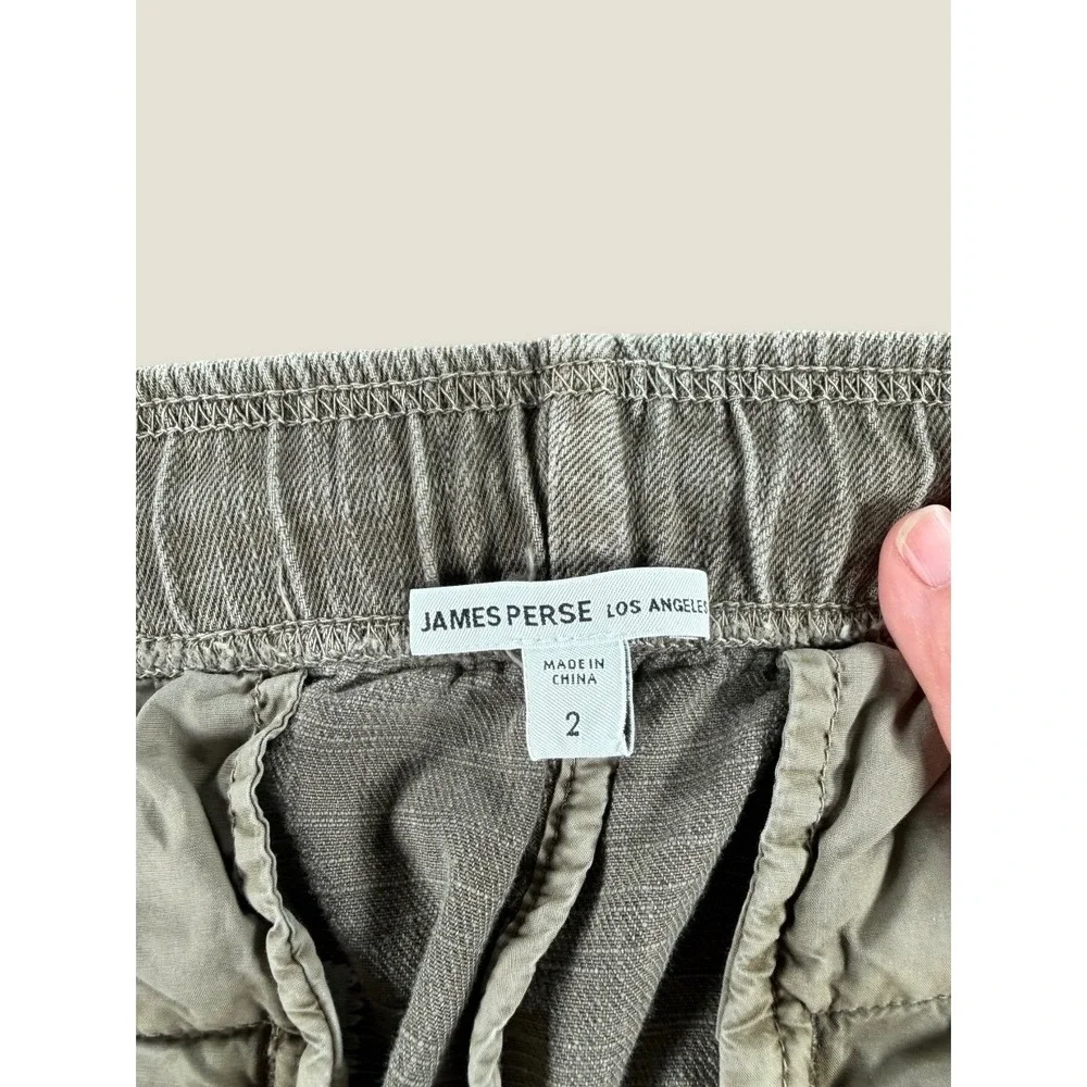 James Perse Mens Cotton Twill Jogger Pants Gray MOSD1385 Size 2 M
